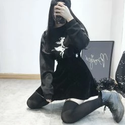 Unzzy HOT SALE Harajuku Black Strap Dress KF90579 11 Unzzy HOT SALE Harajuku Black Strap Dress KF90579