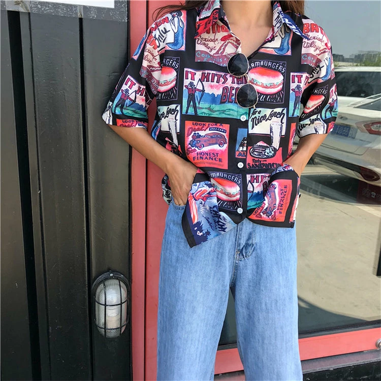 Unzzy HOT SALE Vintage American Single Breasted Shirt KF50118 2 Unzzy HOT SALE Vintage American Single Breasted Shirt KF50118