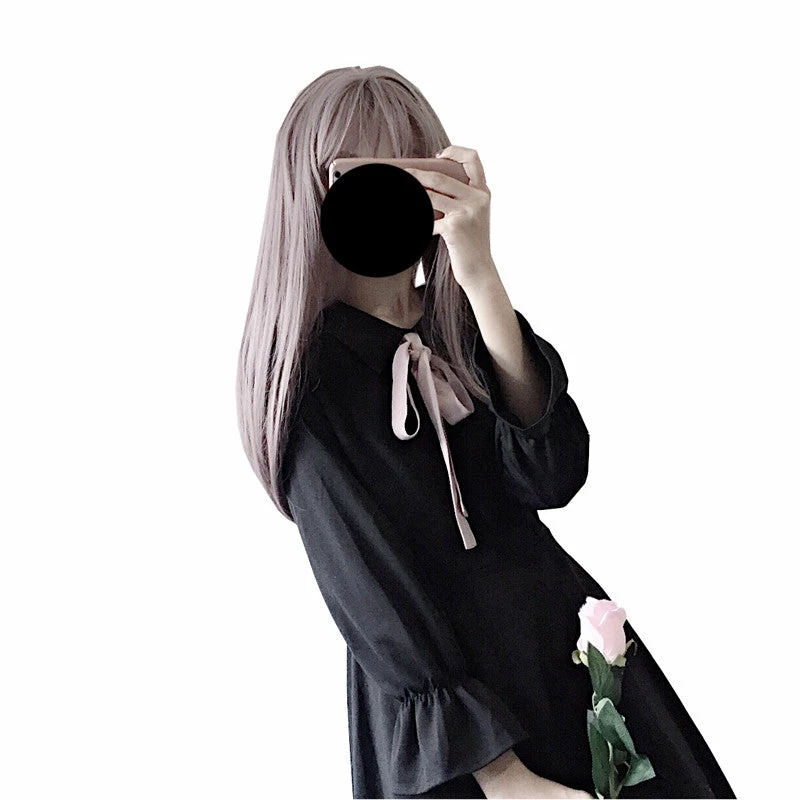 Unzzy Bow Long Sleeve Dress KF2345 4 Unzzy Bow Long Sleeve Dress KF2345