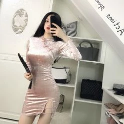 Unzzy Vintage Cheongsam Dress KF90155 15 Unzzy Vintage Cheongsam Dress KF90155