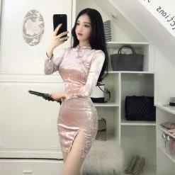 Unzzy Vintage Cheongsam Dress KF90155 11 Unzzy Vintage Cheongsam Dress KF90155