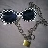 Unzzy Black And White Plaid Glasses KF90466 HOT SALE