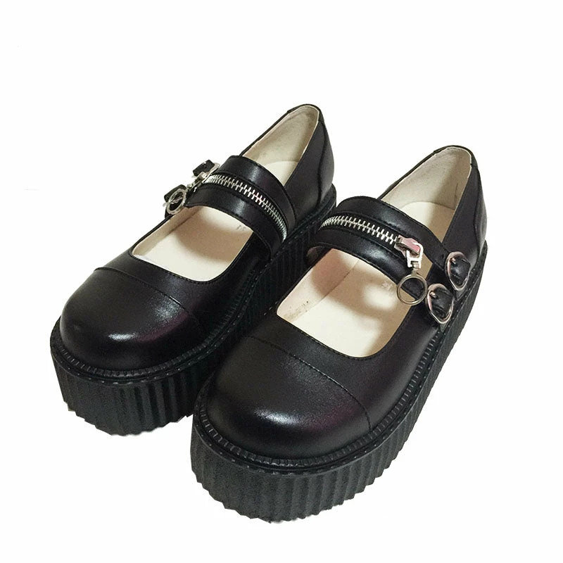 Unzzy HOT SALE Harajuku Zipper Shoes K90612 5 Unzzy HOT SALE Harajuku Zipper Shoes K90612