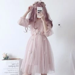 Unzzy HOT SALE Flower Mesh Dress KF9404 12 Unzzy HOT SALE Flower Mesh Dress KF9404