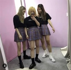 Unzzy Korean Chic Retro Harajuku High Waist Skirt Pleated Skirt KF2104 HOT SALE 16 Unzzy Korean Chic Retro Harajuku High Waist Skirt Pleated Skirt KF2104 HOT SALE