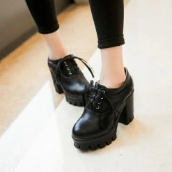 Unzzy Korean Fashion Vintage High Heels KF2246