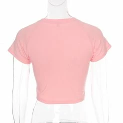 Unzzy HOT SALE Chic Pink T-shirt KF90472