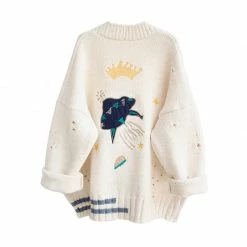 Unzzy Cartoon Sweater Coat KF9299