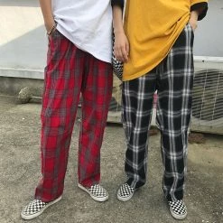 Unzzy Unisex Plaid Pants KF9128 HOT SALE