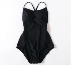 Unzzy HOT SALE Black One-Piece Backless Swimsuit KF82653
