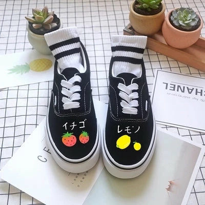 Unzzy HOT SALE Fruit Canvas Shoes KF25070 1 Unzzy HOT SALE Fruit Canvas Shoes KF25070