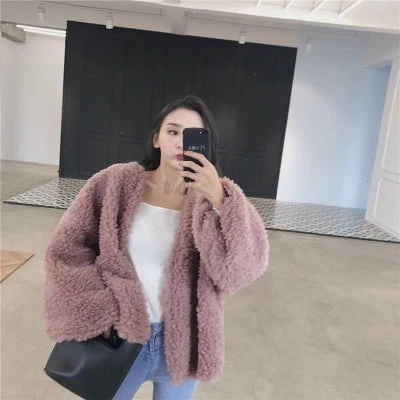 Unzzy Chic Lamb Hair Coat KF21703 HOT SALE 9 Unzzy Chic Lamb Hair Coat KF21703 HOT SALE