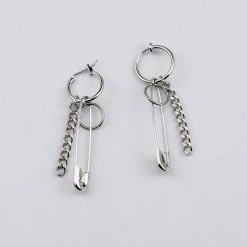 Unzzy Mino Alloy Pin Chain Earrings KF30354 7 Unzzy Mino Alloy Pin Chain Earrings KF30354