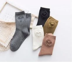 Unzzy HOT SALE Cute Heart Cutout Socks KF50117