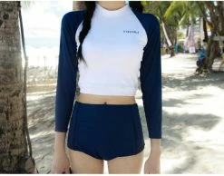 Unzzy HOT SALE Long Sleeve High Waist Swimsuit KF50022