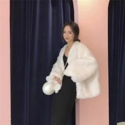 Unzzy Chic Lamb Hair Coat KF21703 HOT SALE 18 Unzzy Chic Lamb Hair Coat KF21703 HOT SALE