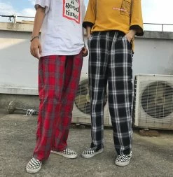Unzzy Unisex Plaid Pants KF9128 HOT SALE