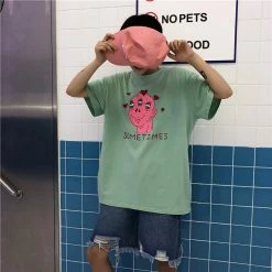 Unzzy Harajuku Three-eyed Monster Couple Tshirt KF24004 11 Unzzy Harajuku Three-eyed Monster Couple Tshirt KF24004