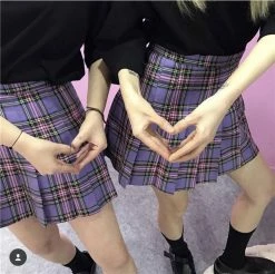 Unzzy Korean Chic Retro Harajuku High Waist Skirt Pleated Skirt KF2104 HOT SALE 17 Unzzy Korean Chic Retro Harajuku High Waist Skirt Pleated Skirt KF2104 HOT SALE