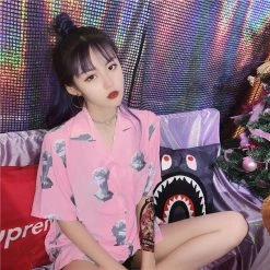 Unzzy Harajuku David Pistol T-Shirt KF30387