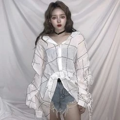 Unzzy Harajuku Long Sleeve Shirt KF30399