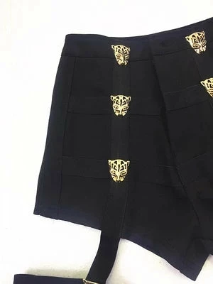Unzzy Black Punk Skirt KF25059 HOT SALE 5 Unzzy Black Punk Skirt KF25059 HOT SALE