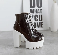 Unzzy Harajuku Fashion Transparent Shoes KF20124