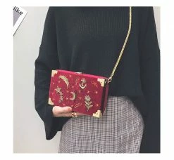 Unzzy Embroidered Stars Shoulder Crossbody Bag KF24012 HOT SALE