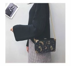 Unzzy Embroidered Stars Shoulder Crossbody Bag KF24012 HOT SALE