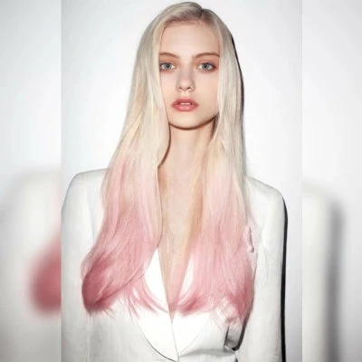 Unzzy HOT SALE Pink Gradient Big Wave Wig KF24089 6 Unzzy HOT SALE Pink Gradient Big Wave Wig KF24089