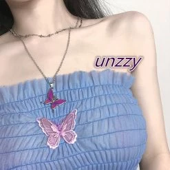 Unzzy HOT SALE Harajuku Butterfly Necklace KF81432