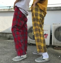 Unzzy Unisex Plaid Pants KF9128 HOT SALE
