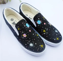Unzzy Harajuku Galaxy Hand-Painted Canvas Shoes KF10080 7 Unzzy Harajuku Galaxy Hand-Painted Canvas Shoes KF10080