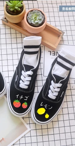 Unzzy HOT SALE Fruit Canvas Shoes KF25070 7 Unzzy HOT SALE Fruit Canvas Shoes KF25070