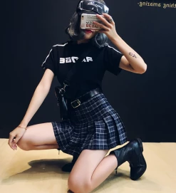 Unzzy HOT SALE Ulzzang High Waist Pleated Skirt KF24106 12 Unzzy HOT SALE Ulzzang High Waist Pleated Skirt KF24106