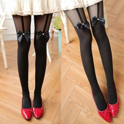 Kfashionstyle Japanese Bow Splicing Pantyhose KF2052