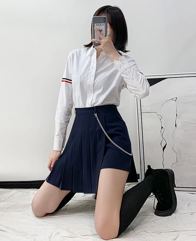 Unzzy HOT SALE Vintage Irregular Chain Pleated Skirt KF81041 10 Unzzy HOT SALE Vintage Irregular Chain Pleated Skirt KF81041