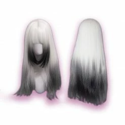 Unzzy Black And White Gradient Long Straight Wig KF82822 HOT SALE