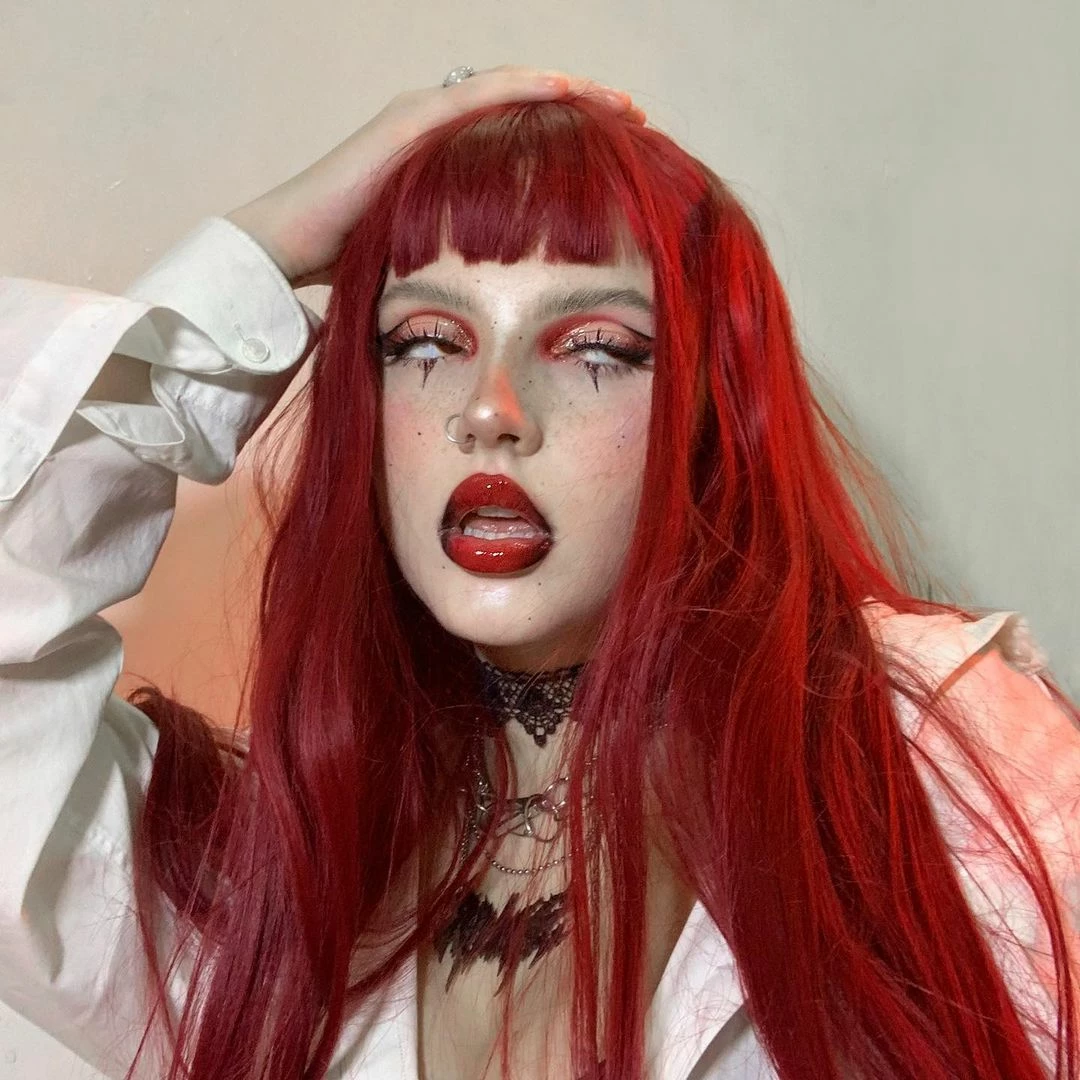 Unzzy Red Long Straight Wig KF9570 2 Unzzy Red Long Straight Wig KF9570