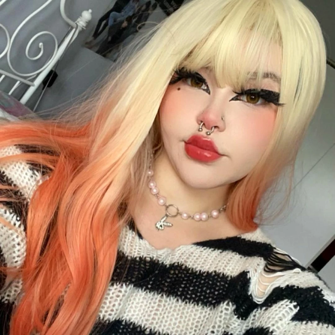 Unzzy Orange Long Straight Wig KF81411 2 Unzzy Orange Long Straight Wig KF81411