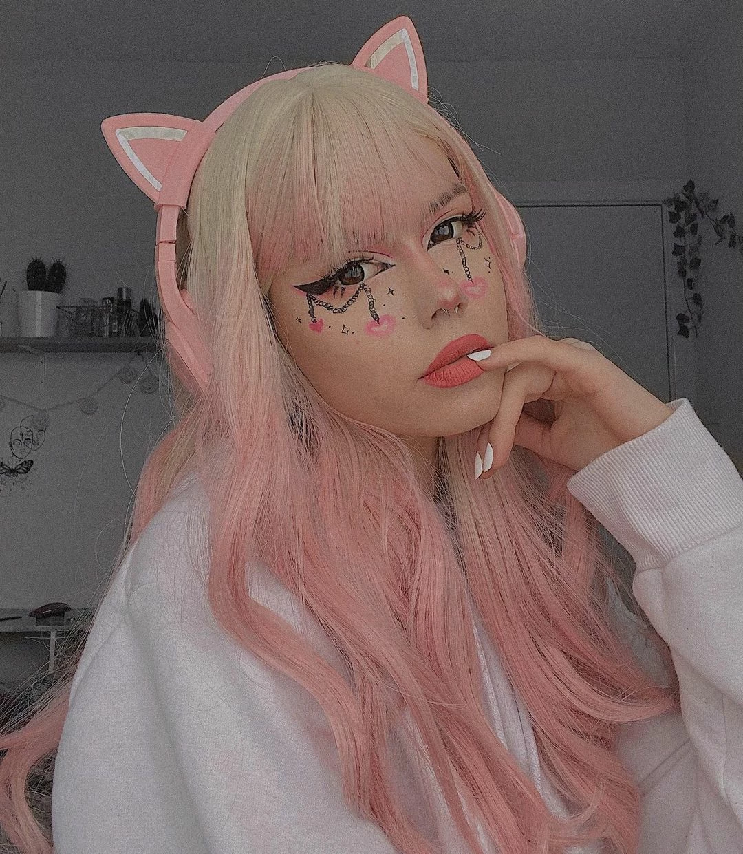 Unzzy Pink Gradient Wig KF81988 HOT SALE 2 Unzzy Pink Gradient Wig KF81988 HOT SALE