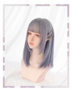 Unzzy Purple Long Straight Wig KF81921