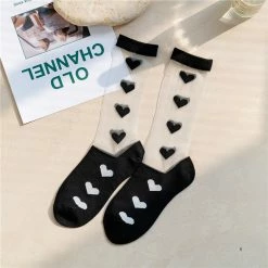 Unzzy HOT SALE Black Love Socks 2-pack KF82749