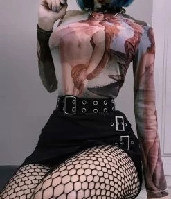 Unzzy Chic Oil Painting T-shirt KF90804 HOT SALE