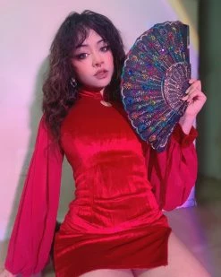 Unzzy Punk Red Cheongsam KF9385