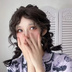 Unzzy Black Brown Long Curly Wig KF82685 HOT SALE