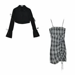 Unzzy HOT SALE Fashion Plaid Dress KF82111