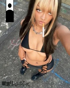 Unzzy HOT SALE BLACKYELLOW LONG STRAIGHT WIG KF817462