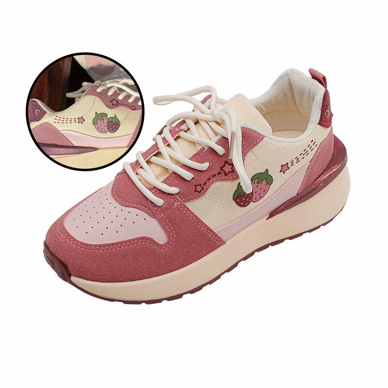 Unzzy HOT SALE Ulzzang Strawberry Sneakers KF82631 5 Unzzy HOT SALE Ulzzang Strawberry Sneakers KF82631