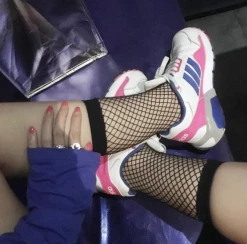 Kfashionstyle Black Fishnet 3 Pairs Of Socks KF2079